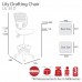 Lily Drafting Chair - Black Base