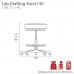 Lab Stool With Ring Lever And Foot Ring