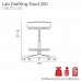 Lab Stool With Ring Lever And Foot Ring