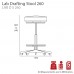 Lab Stool With Ring Lever And Foot Ring