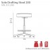 Solo Drafting Stool with footring