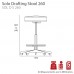 Solo Drafting Stool with footring